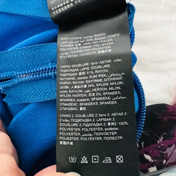 BeBe Blue Ombre Maxi Dress / Romper + Built In Shorts Maxi Sheer Deep V Neck - Picture 17 of 17